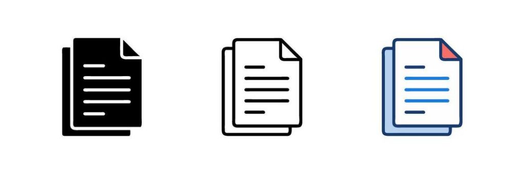 document icon illustration isolated for graphic and web design vector